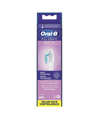 Oral-B Pulsonic Sensitive Brush Heads - 4 Pieces (2 Pack) | Compatible with Oral-B Sound Toothbrushes - Buy Internationally - Buy Online on GoSupps.com