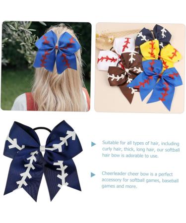 Beatifufu Kids Baseball Bows for Hair Kid Hair Ties Baseball for Kids Hair Clips for Kids Hair Ties for Kids Hair Accessories for Kids Cheerleader Bows Hair Bands Ribbon Woman Girl Ponytail - Buy Online on GoSupps.com