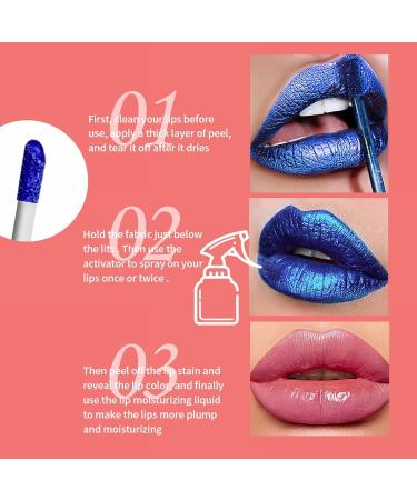 Long Lasting Peel Off Lip Stain | Waterproof Lip Tint for Women | Magic Tattoo Color Lip Gloss | Non-stick Cup Lip Makeup | Gift for Girls #01 - Buy Online on GoSupps.com