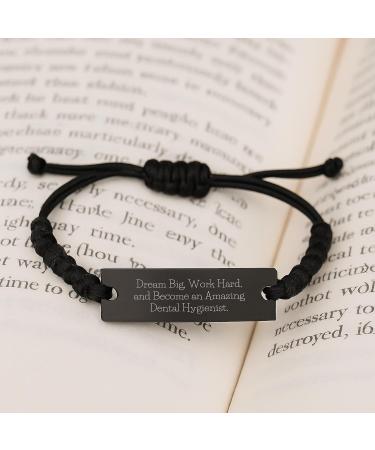 NehalNisha Inspirational Dental Hygienist Gifts: Funny Quote Rope Bracelets for Dental Hygienist Graduation Gifts from Family and Friends Adjustable Black Rope Jewelry - Buy Online on GoSupps.com