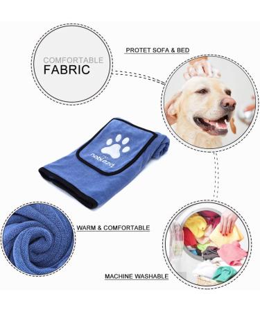 Nobleza Microfiber Dog Towel - Extra Absorbent & Quick Dry Cloth (106x66cm) for All Dogs & Cats - Soft & Durable Pet Drying Towel - Buy Online on GoSupps.com
