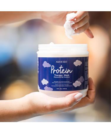 Agua de Cielo Protein Therapy Hair Mask - Deep Conditioning Protein Treatment with Hydrolyzed Keratin Silk Protein & Avocado Oil - Strengthen & Repair Hair - 16 oz - Buy Online on GoSupps.com