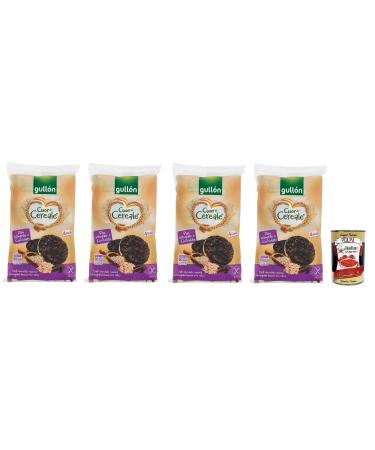 Italian Gourmet E.R. Gull n Cuor di Cereale Dark Chocolate Coated Whole Grain Rice Waffles Gluten Free 105g + 400g Set of 4