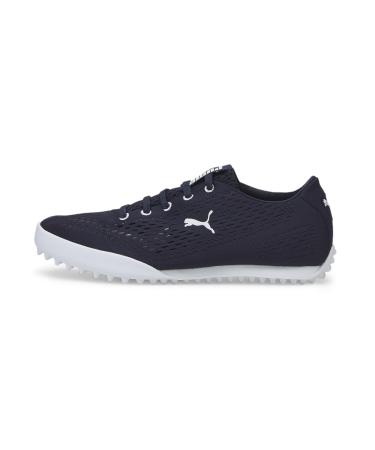 PUMA Women's Monolite Fusion Slip-on Golf Shoe 40.5 EU Navy Blazer Puma White
