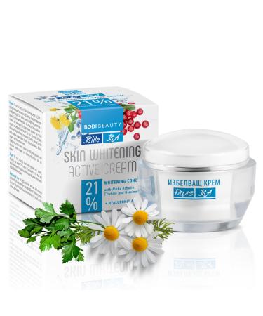 BODI BEAUTY BA Whitening Face Cream with Hyaluronic Acid, Niacinamide, Chamomile, Lightens Freckles on Face with 21% Whitening Concentrate 50ml