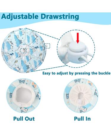Crazy Felix Soft Cat Cone Collar | Adjustable Recovery Cone for Cats | Stop Licking & Scratching | Easy Eat & Drink | M - Blue - Buy Online on GoSupps.com