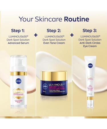 NIVEA LUMINOUS630 Dark Spot Solution Advanced Face Serum for All Skin Types Dark Spot Serum Visibly Reduces Dark Spots in Just 2 Weeks Hyaluronic Acid Serum Dermatologically-Tested Skin Care 30mL - Buy Online on GoSupps.com