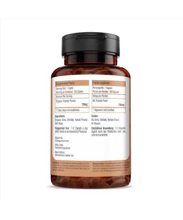 H&C Triphala Supplements - 750mg Caplets for Digestive Health and Immune Support - Buy Online on GoSupps.com