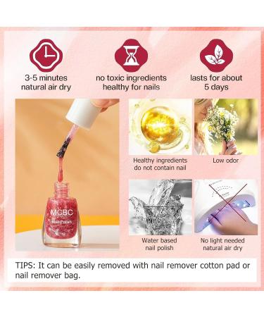 Nude Nail Polish - Nude Nail Varnish Quick Dry - Peel Off Water-Based Formula No Smell Nail Polish - Stylish and Classical Nail Polish for DIY Nail Art - Buy Online on GoSupps.com