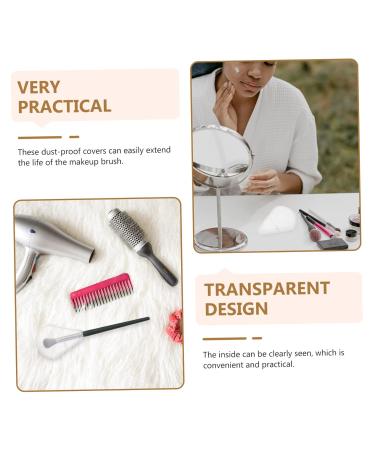 Mipcase 50 Pcs Makeup Brush Lids - Clear Cosmetic Brush Protectors & Covers for Travel - Lipstick & Mask Brush Guard - Buy Online on GoSupps.com