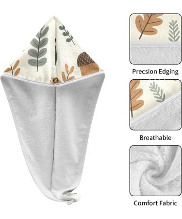 Super Absorbent Palm Fruit Hair Towel 2 Pack - Quick Drying Turbans & Head Towel for Women & Girls - Buy Online on GoSupps.com