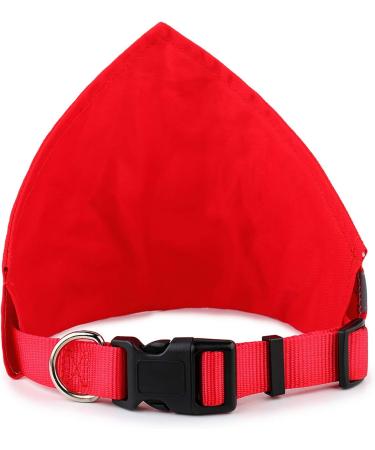 Doggie Stylz Reflective Service Dog Bandana with Matching Collar | Red XS (Neck 8-12) | Secure, Safe, and Stylish for Nighttime Walks - Buy Online on GoSupps.com