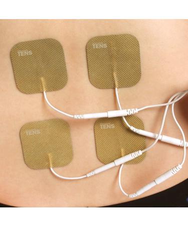 TENS Wired Electrodes 2in x 2in - 20 Pack | Premium Replacement Pads for TENS Units by Discount TENS Brand - Buy Online on GoSupps.com
