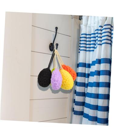 5pcs Exfoliating Sponge Bath Balls - Body Wash Scrubber & Skin Cleaning Shower Sponge - Buy Online on GoSupps.com