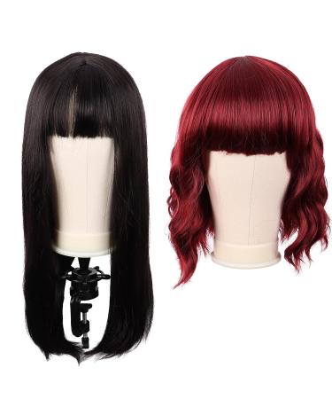MapofBeauty 22 Inch Canvas Block Head Wig Stand for Wig Making & Styling (Beige) - Buy Online on GoSupps.com