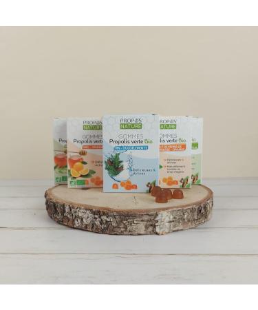 Organic Green Propolis Gums - EPP & Orange - 45g - Sore Throat - Certified Organic - Made in France - Organic Orange Essential Oil - PROPOS'NATURE - Buy Online on GoSupps.com