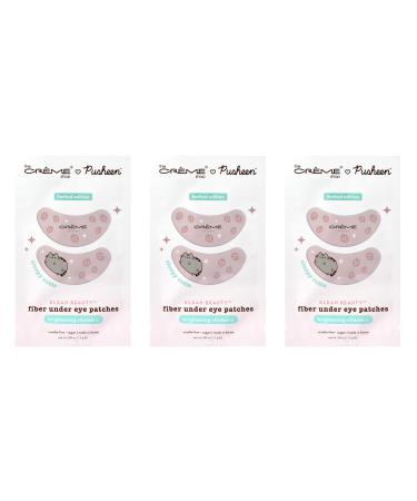 The Cr me Shop X PUSHEEN KLEAN BEAUTY Fiber Under Eye Patches | Vitamin C Infused for Brightening | Cooling & Moisturizing | Set of 3 Pairs | Vegan & Cruelty-Free (Set of 3)