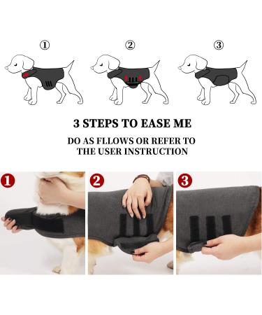 Kelivol Fear Coat for Dogs - Soothing Vest for Fireworks & Thunderstorm Anxiety (XS Dark Gray) | Comfort Your Pet - Buy Online on GoSupps.com