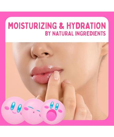 Lovisia Kirby 6 Count Cute Lip Balm for Women Natural Lip Balm for Dry Lips with Vitamin E Honey & Matcha Made in Japan Shea Butter Lip Balm for Mix Scents Milk + Peach + Mango - Buy Online on GoSupps.com