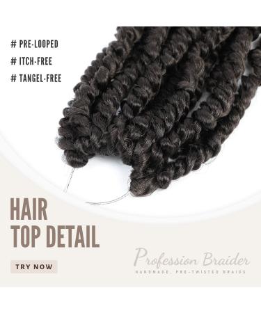 10 Inch Pre-Twisted Passion Twist Crochet Hair 7 Packs - Short Pre-looped Braids in 1B Natural Black - Pack of 7 - Buy Online on GoSupps.com