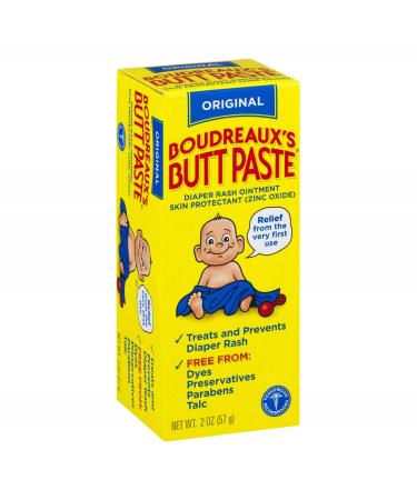 Boudreaux's Butt Paste Diaper Rash Ointment | Original Formula | 2-Ounces Tube | 1-Unit