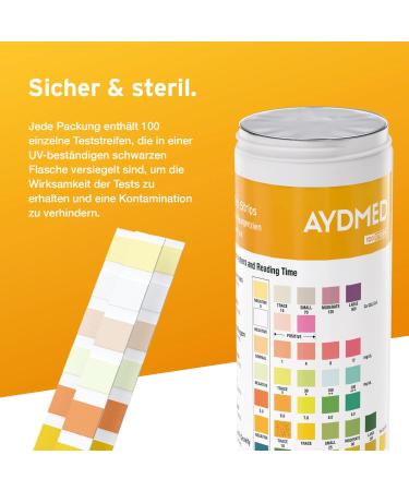 Buy 100 x Aydmed 10-Parameter Urine Test Strips - Accurate Urine Analysis for Leukocytes Nitrite Protein & More - Fast International Shipping - Buy Online on GoSupps.com