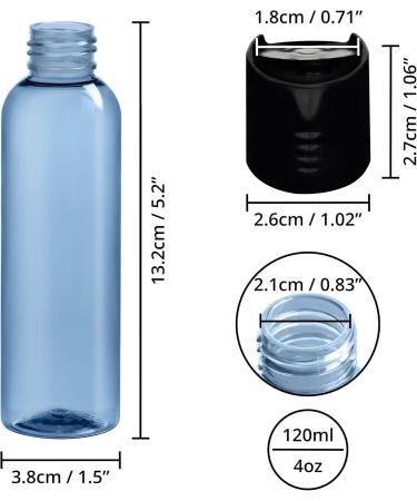 Buy Belle Vous 30-Pack 120ml Plastic Travel Bottles - Disc-Top Flip Cap for Cosmetics Shampoo & Shower Gel - Empty Bottles for Easy Filling - International Shipping Available - Buy Online on GoSupps.com