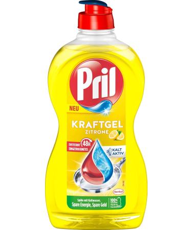 Buy Pril Strength Gel Lemon 6x450ml - Powerful Hand Dishwashing Detergent for Clean Dishes in Cold Water - Fresh Lemon Scent - Buy Online on GoSupps.com