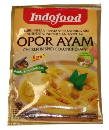 Indofood - OPOR AYAM - CHICKEN IN SPICY COCONUT GRAVY - 6 x 45 G / Product of Indonesia