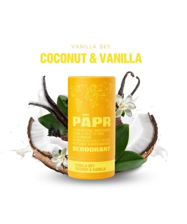 PAPR - Nature Powered Clinically Proven All Natural Deodorant in Zero Waste Paper Packaging (Vanilla Sky) - Buy Online on GoSupps.com