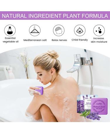  Zimoer Lavender Soap Natural Soap with Essential Oils 2 Pcs Moisturizing Hand Soap Solid Soap 100g for Hair Face Body Handmade Soap for Bathroom Wash - Buy Online on GoSupps.com
