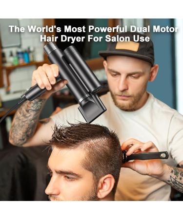 Hurricane Pro Professional Hair Dryer - 216 000 RPM Dual Brushless Motor | Ionic Lightweight & Quiet Travel Blow Dryer - Perfect for Salon & Home Use (Matte Gray - Buy Online on GoSupps.com