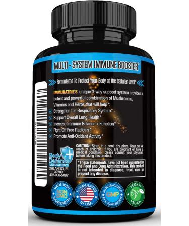 Immunatril (3 Bottles - 270 Veg Caps) - 16-in-1 Rapid Immune Support with Organic Mushrooms Elderberry Echinacea Goldenseal Vitamins & Zinc - Buy Online on GoSupps.com