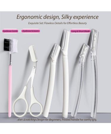 Professional Dermaplane Razor for Women - 14-in-1 Exfoliation Kit with Premium Blades | Gentle Hair Removal & Eyebrow Razors - BEAUTISILK - Buy Online on GoSupps.com