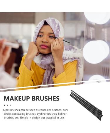 OHPHCALL 12Pcs eyeliner brush eye shadow brush angled eyebrow brush makeup eyeliner brush eyeliner 14.5x0.7x0.5cm Black - Buy Online on GoSupps.com