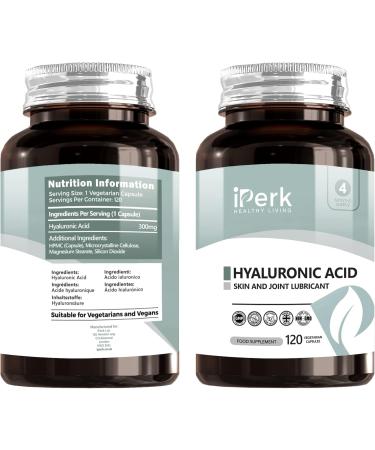 iperk Hyaluronic Acid 300mg | 120 Capsules | 4 Months Supply - Buy Online on GoSupps.com