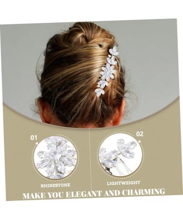 Mikinona Bangs Comb Bride Hair Accessories Wedding Bridal Hair Combs for Wedding Pearl Headpiece Floral Hair Accessories Wedding Hair Comb Hair Flower Accessories Bride Headdress Rhinestone - Buy Online on GoSupps.com