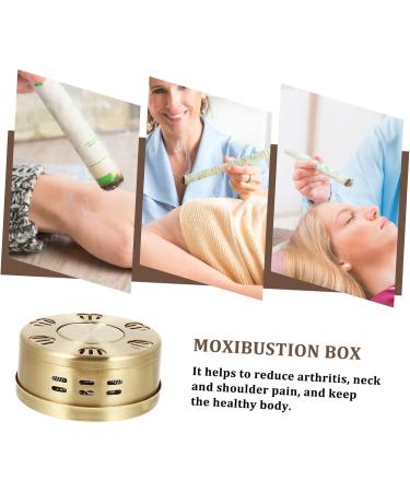 Homsfou Moxibustion Box - Copper Moxibustion Burner & Canister for Healing | International Shipping Available - Buy Online on GoSupps.com