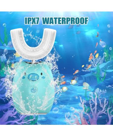 Kids Electric Toothbrushes  U Shaped Ultrasonic Automatic Toothbrush with 1 Brushing Heads  3 Ultrasonic Modes Toddler Toothbrush IPX7 Smart Timers Best Gift for Kids Age 2-6 (Pig-Blue) Pig-blue-2-6 - Buy Online on GoSupps.com