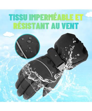 Seyufn Kids Winter Ski Gloves | Warm Waterproof Fleece Gloves for Girls 4-14 Years | Black M (7-10 Years) - Buy Online on GoSupps.com