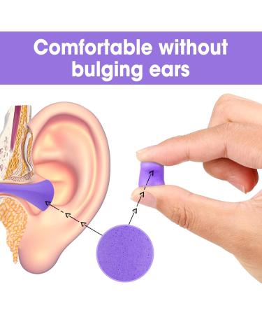 35 Pairs Soft Foam Ear Plugs - NRR 32dB Noise Cancelling for Sleeping Concerts & Swimming - Bulk Purple Ear Plugs - Buy Online on GoSupps.com