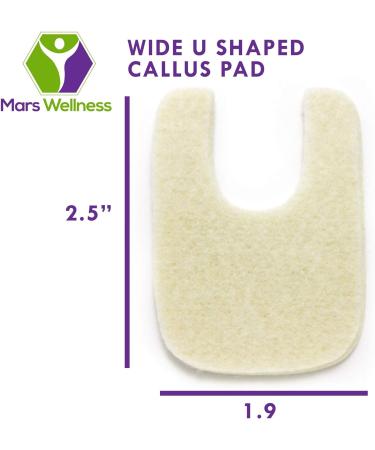 100 Pack Wide U-Shaped Felt Callus Horseshoe Pads - Adhesive Foot Protection for Calluses - 1/8 - Prevent Rubbing on Shoes - Buy Online on GoSupps.com