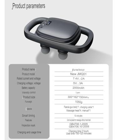Military-Grade Electric Massage Gun - 4 Heads 5 Gears 2 Modes | Portable Deep Tissue Hand Massager for Neck Back Legs & Shoulders (Black) - Buy Online on GoSupps.com