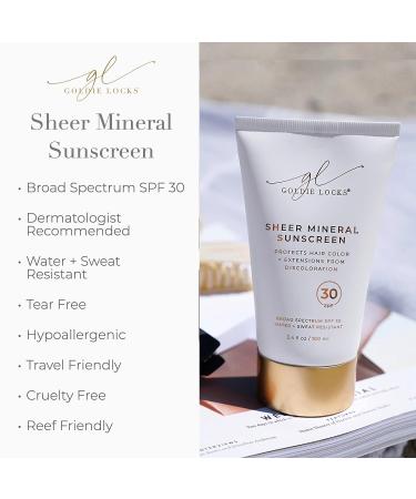 Goldie Locks Sheer Mineral Sunscreen SPF 30 | Protects Skin & Hair Color | Reef Safe | Travel Size - Buy Online on GoSupps.com