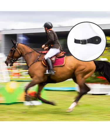 Adjustable Leather Spur Straps - 2 Pcs, Single Ply, Western Style, 6 Holes, 9.9 Inches, Black - Buy Online on GoSupps.com