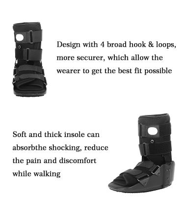 Jewlri Short Air Walker Fracture Boot - Large, Inflatable, Aluminum Brackets - For Broken Foot Fractures & Sprains - Left/Right Ankle Protection - Buy Online on GoSupps.com