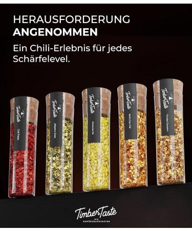 Timber Taste Sharp Chili Personalized Gifts - Custom Chili Spices Set for Men & Women | 5 Handpicked Chilis | Perfect Birthday Gift for Chili Lovers - Buy Online on GoSupps.com