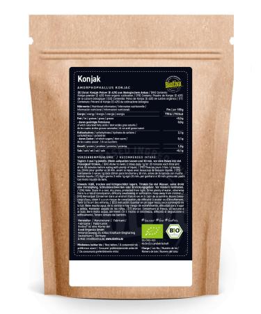 KONJAK Powder Bio 500G - Glucomannan | Teufelszunge | Amorphophallus Konjac - High Quality | Biotiva - International Shipping Available - Buy Online on GoSupps.com