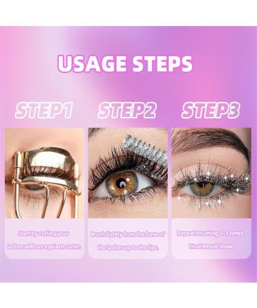 Glitter Party Mascara Long Lasting Waterproof Thickening Makeup Show Your Beauty and Charm for Women Mascara for Women - Buy Online on GoSupps.com