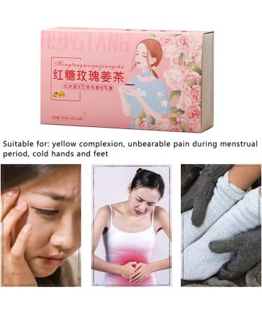  RTYHNCBG Rose Ginger Tea 20 Bags Brown Sugar Ginger Tea 500g Jujube Red Dates Longan Wolfberry Rose Tea for Menstruation Cold Hands Feet - Buy Online on GoSupps.com